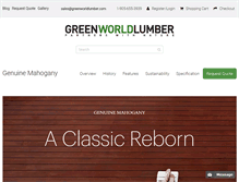 Tablet Screenshot of greenworldlumber.com